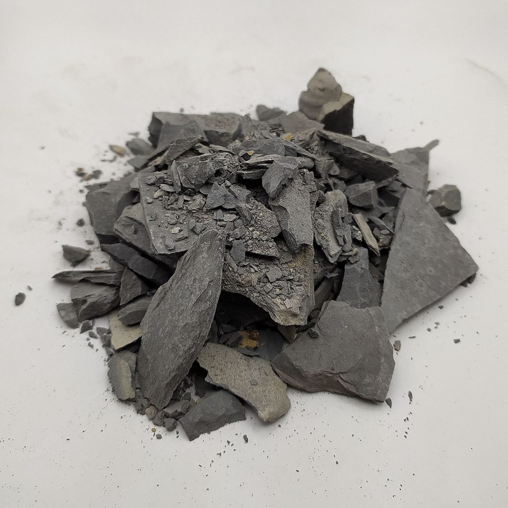 A pile of high quality grey kaolinite clay from libya